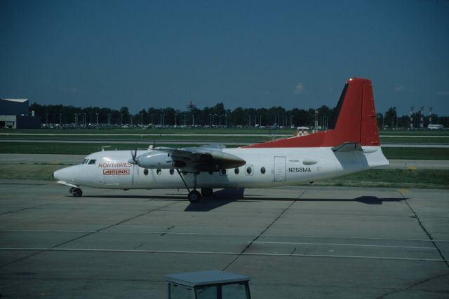 Cessna Skylane (N268MA) - Taxing at Detroit Intl Airport on 1990/08/31 "Mesaba Airlines "
