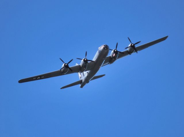 Boeing B-29 Superfortress (N529B) - AMERICAN AIRPOWER HERITAGE FLY MUSEUM making a high pass over field at KJQF - 5/25/13