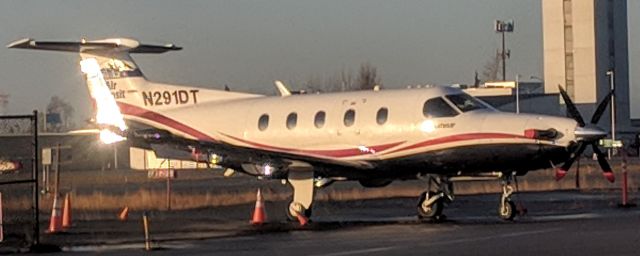 Pilatus PC-12 (N291DT) - Alaska Air Transit terminal parking, Merrill Field, Anchorage AK