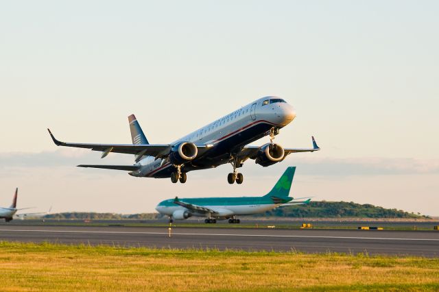 Embraer ERJ-190 (N959UW) - Winglets over EI @ KBOS Logan !