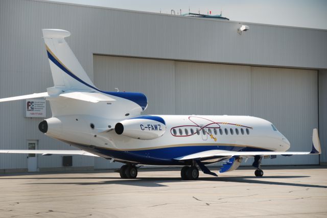 Dassault Falcon 7X (C-FAWZ) - Brand new aircraft, added yesterday to the Canadian Registry as C-FAWZ of FlightExec.  April 30/10.