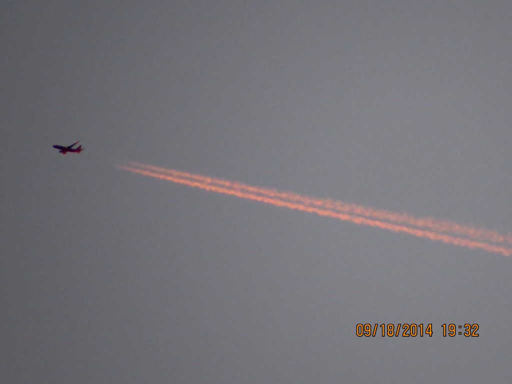 Boeing 737-700 (N284WN) - Southwest flight 3147 from DEN to JAX over Northeastern Oklahoma at 39,000 feet.