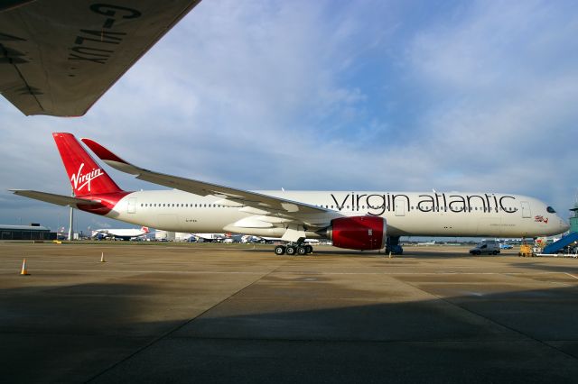 Airbus A350-1000 (G-VTEA) - Parked on Stand 363 on 2-Jan-21 after operating flight VIR488 from KJFK.