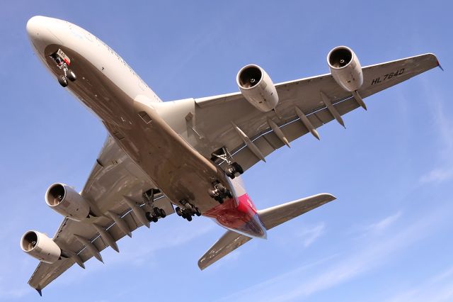 Airbus A380-800 (HL7640) - Lands at LAX. 