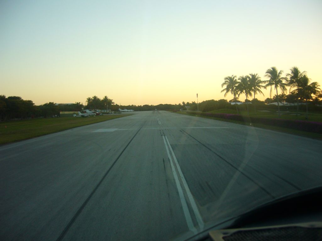 — — - On the runway Ocean Reef, FL