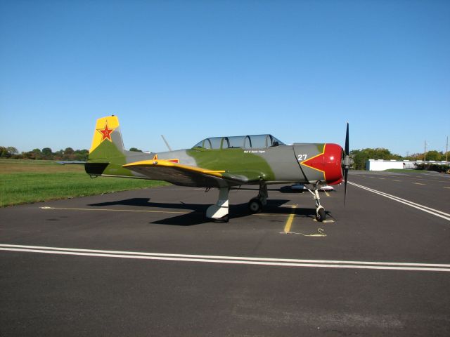 Experimental 100kts-200kts (N21740) - A Nanchang China CJ-6 at Queen City. The white writing says Phil and Annie Cogan