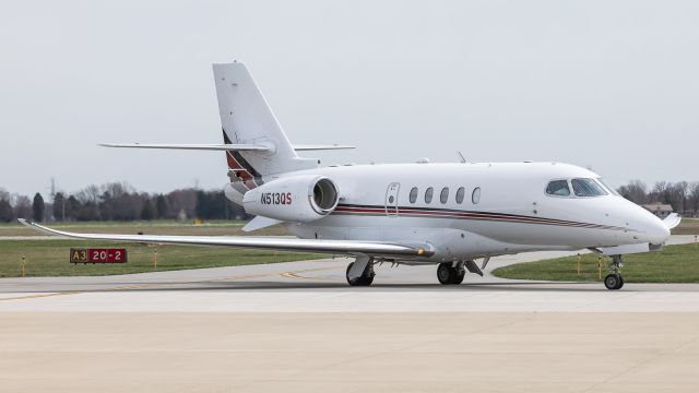 Cessna Citation Latitude (N513QS) - A Cessna Citation Latitude for Netjets pulls off the taxi way and heads for the ramp at KPPO.