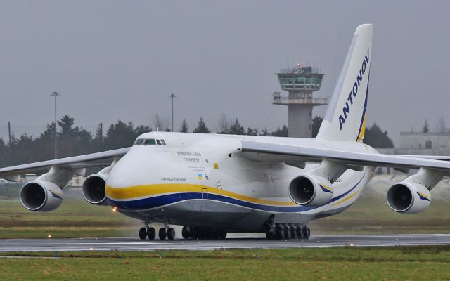 Antonov An-124 Ruslan (UR-82007) - an124-100m ur-82007 in new scheme after landing at shannon 3/3/16.