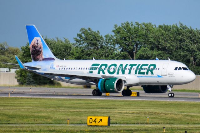 Airbus A320neo (N363FR) - "Ward the Beaver" arriving into the Buffalo Niagara International Airport (BUF) from Denver (DEN)br /br /** STAFF PICK OF THE WEEK 06/29/20 **