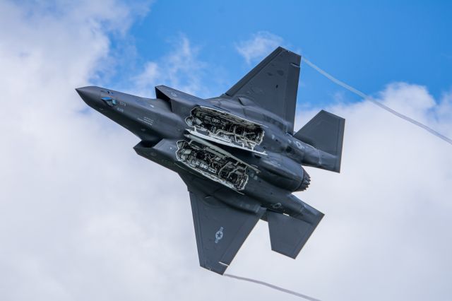 — — - Aircraft: Lockheed Martin F-35A Lightning IIbr /Registration: 14-5107br /Home Base: Luke AFBbr /Squadron: 61 Fighter Squadronbr /Pilot: Captain Andrew "Dojo" Olsonbr /2019 New York International Airshow