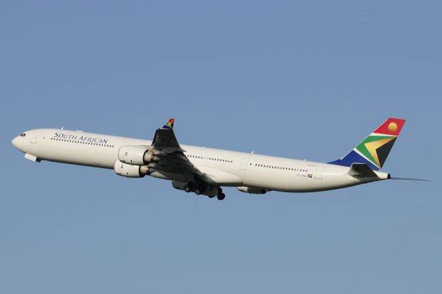 Airbus A340-600 (ZS-SNA) - Seen at KIAD on 6/14/2009.