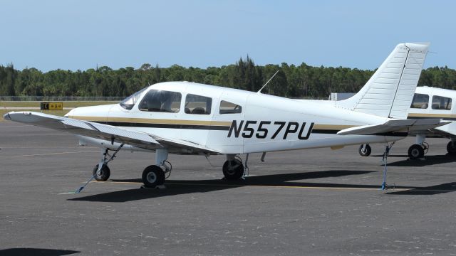 Piper Cherokee (N557PU) - 04/05/2022: Piper Warrior 3 on the ramp.