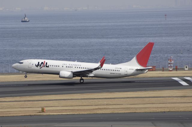 Boeing 737-800 (JA316J) - Takeoff at Haneda Intl Airport Rwy34R on 2012/01/10