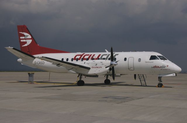 Saab 340 (D-CASD) - Aircraft prepared for the flight to Berlin-Tempelhof and further to Posnan (Poland) - at Dortmund 2005-04-27.