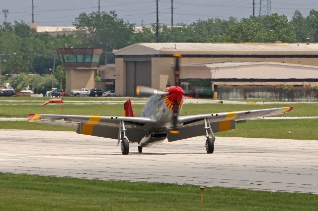 North American P-51 Mustang (N61429) - By Request, Commemorative Air Force, arriving in Cleveland just after Doc and Georgie’s Gal on 31 May 2018.