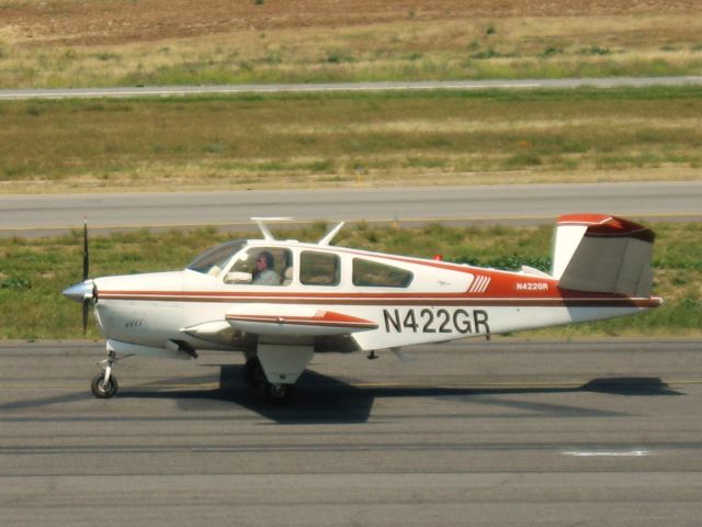 Beechcraft 35 Bonanza (N422GR) - TAXIING AT RIVERSIDE MUNI