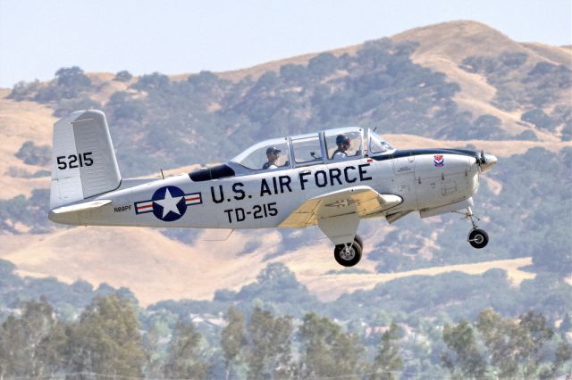 Beechcraft Mentor (N88PF) - Beech T34A / A45 Mentor serial number 55-215 departs Livermore Municipal Airport (CA). June 2021.