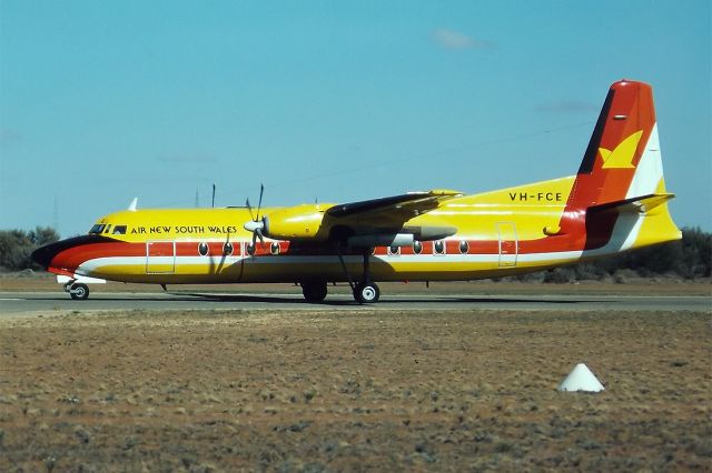 VH-FCE — - AIR NEW SOUTH WALES - FOKKER F-27-500F FRIENDSHIP - REG : VH-FCE (CN 10558) - BROKEN HILL NSW. AUSTRALIA - YBHI (24/4/1983)