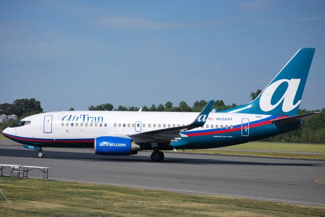 — — - First Commercial Charter 737 to visit Concord Regional Airport. Transporting a few NASCAR teams to the race in New Hampshire - 9/16/10