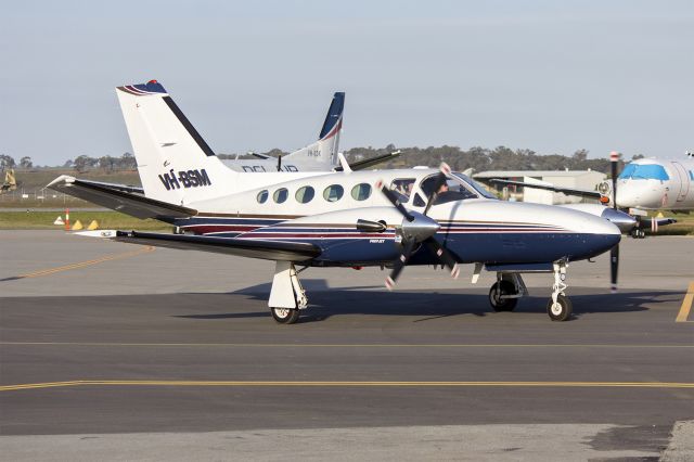 Cessna Conquest 1 (VH-BSM) - Avcair Pty Ltd (VH-BSM) Cessna 425 Conquest I taxiing at Wagga Wagga Airport.