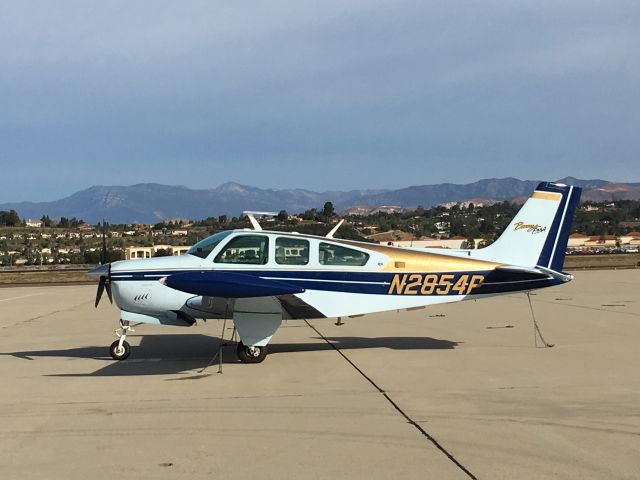 Beechcraft Bonanza (33) (N2854P) - Breakfast flight from KREI to KCMA.