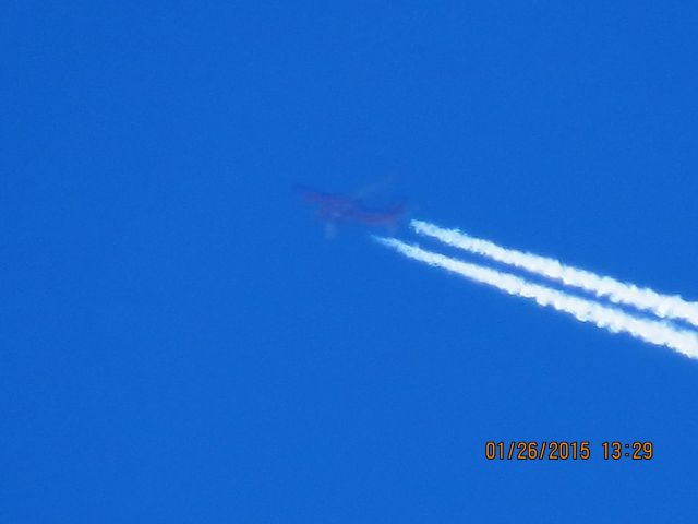 Boeing 737-700 (N551WN) - Southwest Airline flight 4521 from DEN to ATL over Northeastern Oklahoma at 39,000 feet.