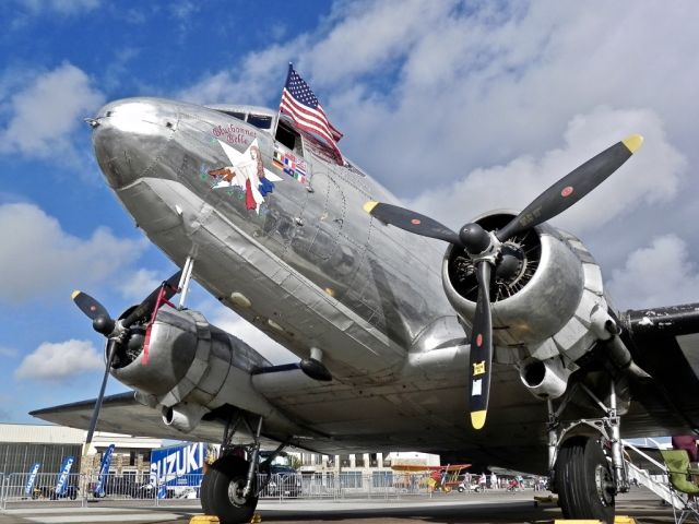 N47HL — - C-47 "Bluebonnet Belle" which sadly crashed on takeoff headed to Oshkosh in 2018. Thankfully no one aboard was killed. Pictured in happier times at the 2017 Wings Over Houston airshow (please view in "full" for highest quality)