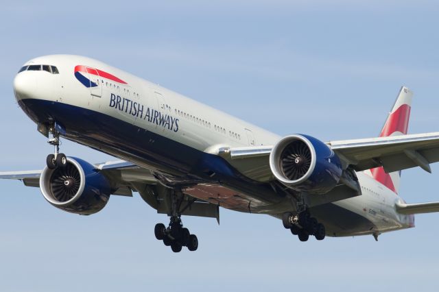 BOEING 777-300ER (G-STBD) - Approaching LHR.