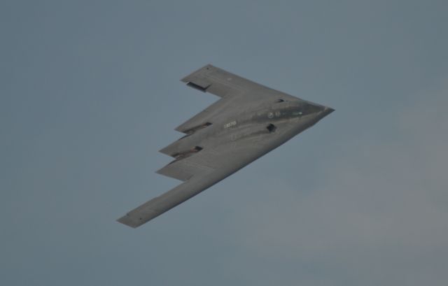 Northrop Spirit — - US Air Force B-2 conducting a fly-by at the Power on the Prairie Airshow - 2012 in Sioux Falls SD