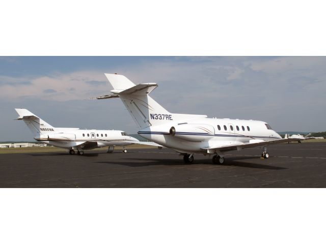 Hawker 800 (N337RE) - A very nice business jet with a stand up cabin. They have a 5 hours+ range.