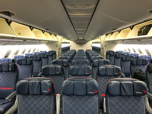 BOEING 767-400 (N840MH) - The main cabin of the recently refurbished 767-400.  11/29/20.