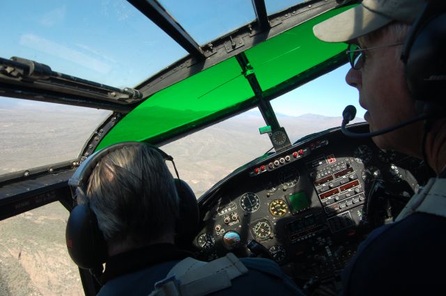 North American TB-25 Mitchell (N5548N) - B-25H, Barbie III, maneuvering over Tonto National Forest, Arizona. 3,680 ft MSL, 200kts indicated.