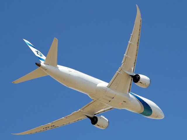 Boeing 787-8 (4X-EDJ) - 04/05/2020: take-off from runway 30, en-route to Liege, Belgium.