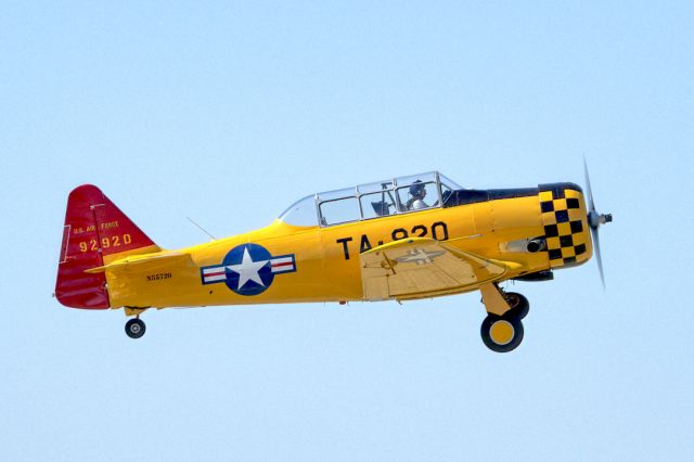 North American T-6 Texan (N55720) - North American Kalashian T-6G Texan over Livermore Municipal Airport (CA). July 2021