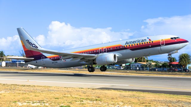 Boeing 737-800 (N917NN) - American  airlines N917NN departing TNCM St Maarten