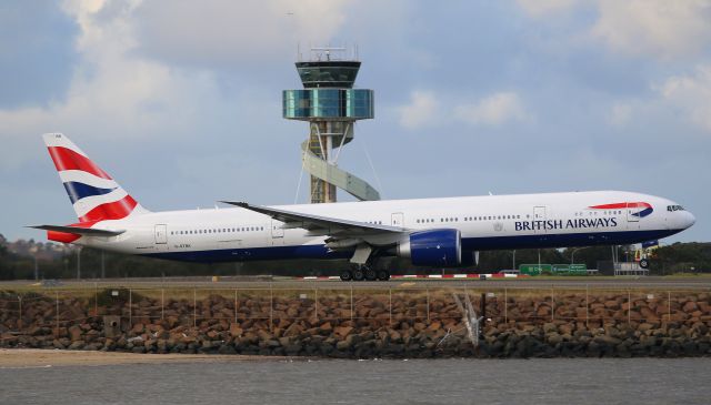 G-STBK — - BA16 Departing 16R for London via Changi.. Taken from The Beach with a 70-200mm