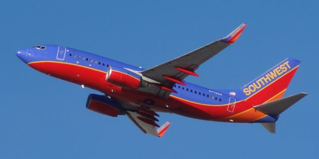 Boeing 737-700 (N778SW) - Taken on December 31, 2013. This Boeing 737-700 was taking off from runway 1 at Las Vegas McCarran Airport.