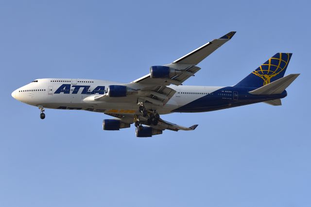 Boeing 747-400 (N263SG) - B-747-481 (EX ANA) Arriving 23-R 01-04-24 with Jacksonville Jaguars NFL Team aboard.