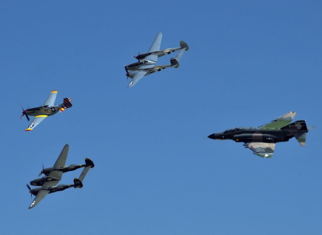 Lockheed P-38 Lightning — - Heritage Flight Chino 2012