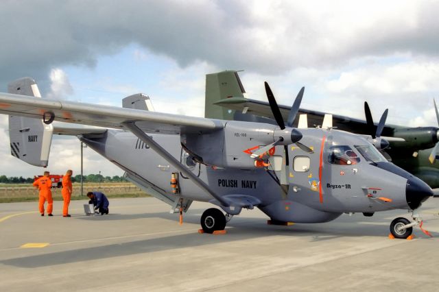 PZL-MIELEC Skytruck (N1116) - Eggebek Airday 2003. The PZL M28 Skytruck is a Polish STOL light cargo and passenger plane, produced by PZL Mielec, as a development of license-built Antonov An-28. The maritime patrol and reconnaissance variants are named PZL M28B Bryza ("sea breeze").br /PZL-Mielec M-28B-1R Bryzabr /1116 (cn AJG001-07)