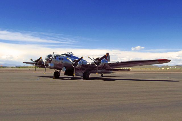 Boeing B-17 Flying Fortress (N5017N) - I recently edited this photo I took back in May 2016 of the Boeing B-17G Flying Fortress br /"Aluminum Overcast" at Phoenix Deer Valley Municipal Airport