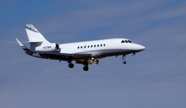 Dassault Falcon 2000 (N12MW) - On final is this 2004 Dassault Falcon 2000EX in the Winter of 2019.