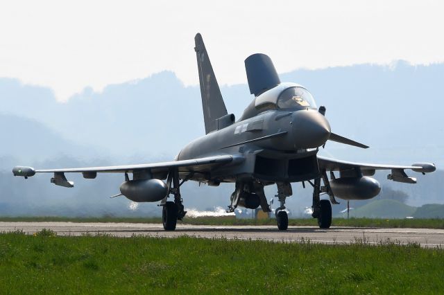 EUROFIGHTER Typhoon — - Switzerland is looking for a new Fighter.br /The Eurofighter was the first in the evaluation process here.br /Used Aircraft: Eurofighter Typhoon T.3, two seater, Royal Air Force (RAF) ZK303