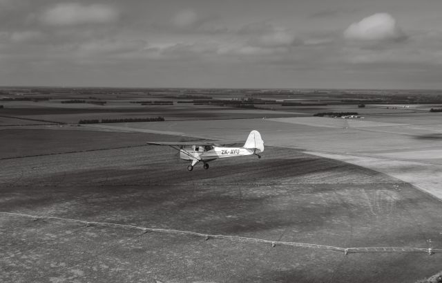 TAYLORCRAFT (2) J-1 Autocrat (ZK-AYU) - Inflight near Ashburton, NZ.