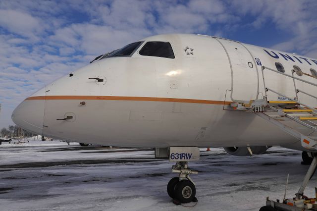 Embraer 170/175 (N631RW) - Brickyard3301 on the ramp before departing TOL yesterday, 8 Feb 2022. The E170 diverted to TOL from Windsor, Ontario (CYQG) on Monday.