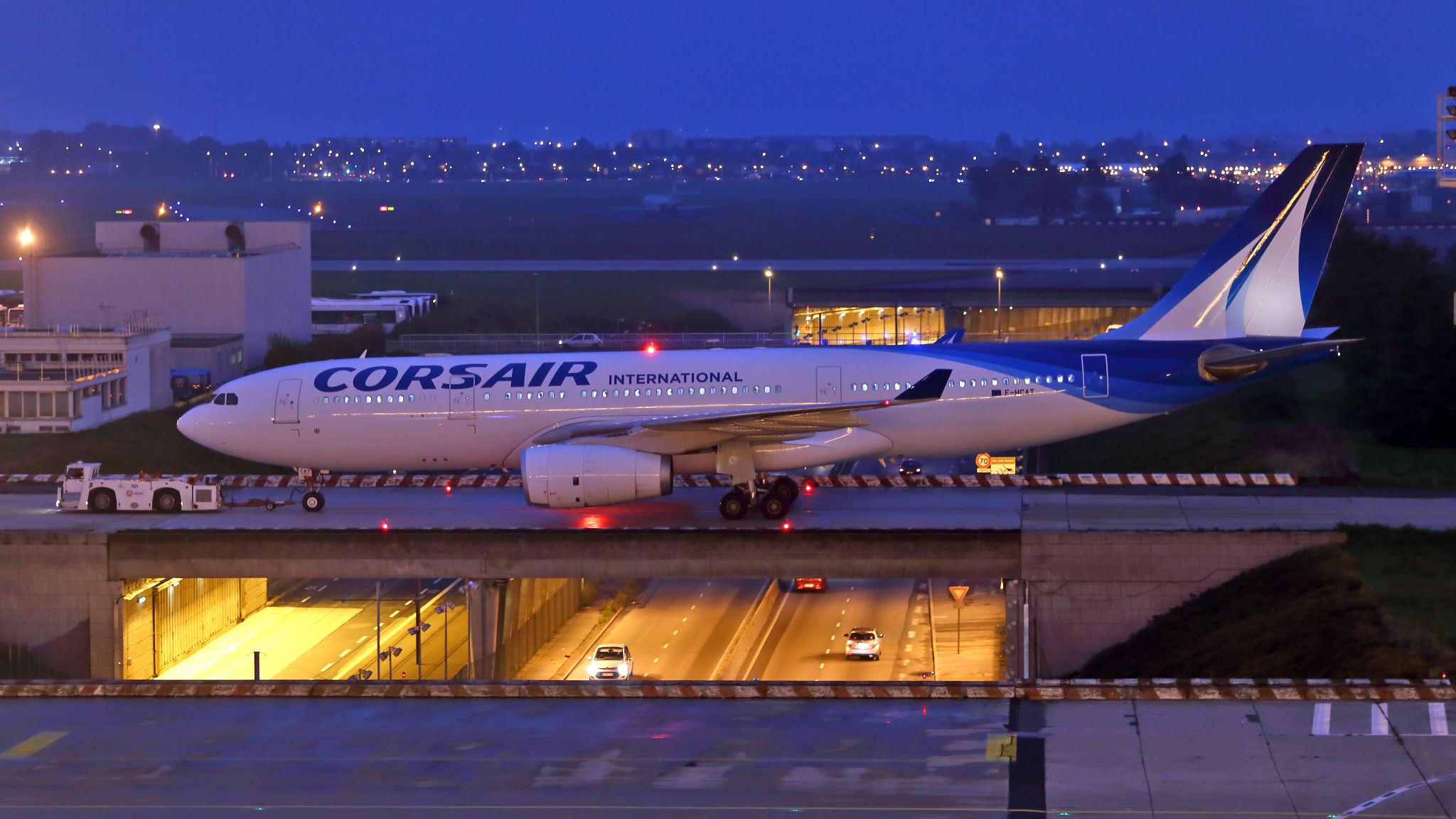 Airbus A330-200 (F-HCAT) - Pulled above National Road 7br /View from the Terminal 4 terrace