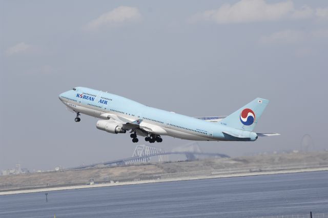 Boeing 747-400 (HL7489) - Departure at Tokyo Haneda Intl Airport Rwy34R on 2012/03/20