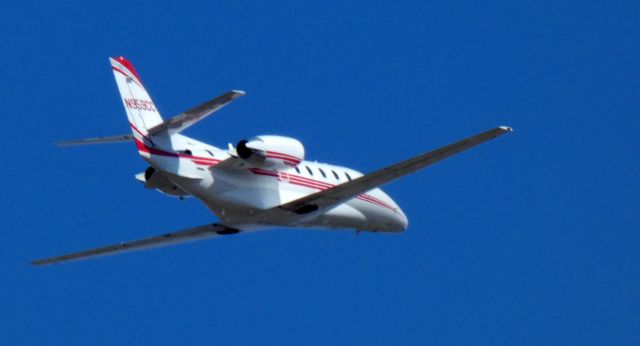 Cessna Citation Excel/XLS (N959CC) - Shortly after departure is this 2008 Cessna Citation 560XLS in the Winter of 2021.