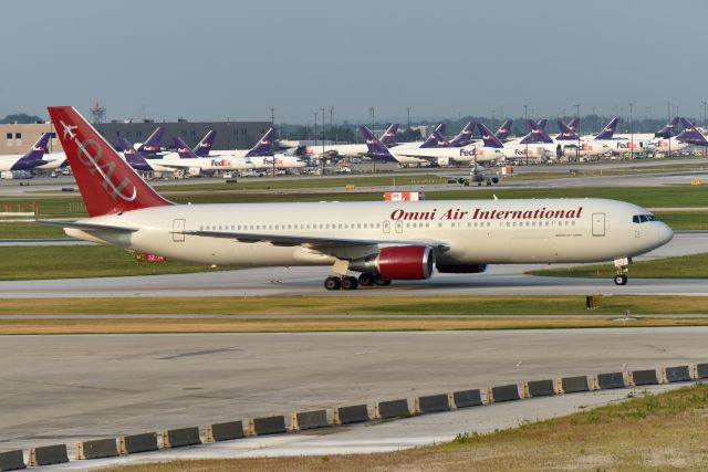 BOEING 767-300 (N378AX) - Taxiing to IAB. 08-11-21