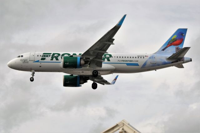 Airbus A320 (N317FR) - Runway 23-L. Arriving Flight 1204 TPA-IND on 02-20-18